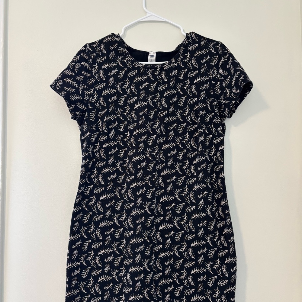 Old Navy Mini Dress with Cream Leaf Motif